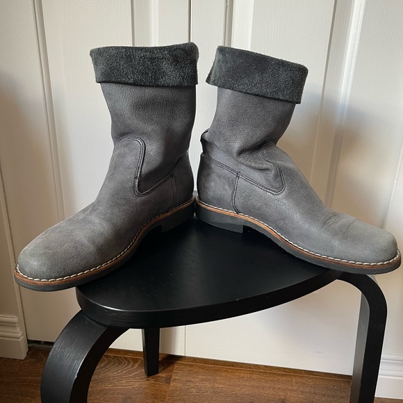 Roots Blue/Grey Tribal Suede Mid-Calf Boots Women’s 11 - Picture 5 of 9